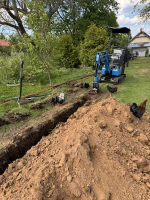Výkop pro přípojku