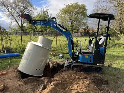 Instalace jímky 5 m³